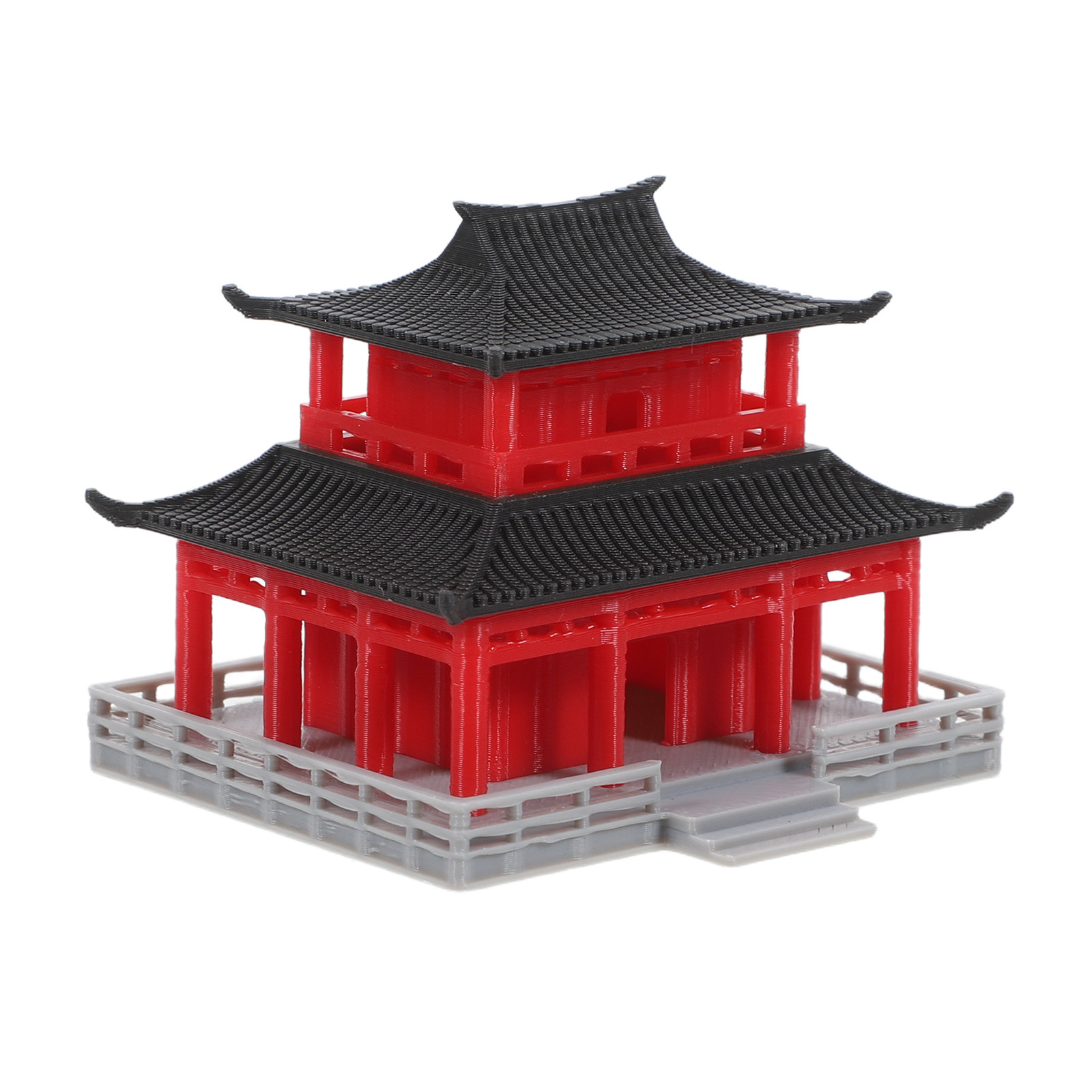 Aquarium Fish Tank - Ornamen Akuarium Paviliun Tiongkok Kuno Berwarna
