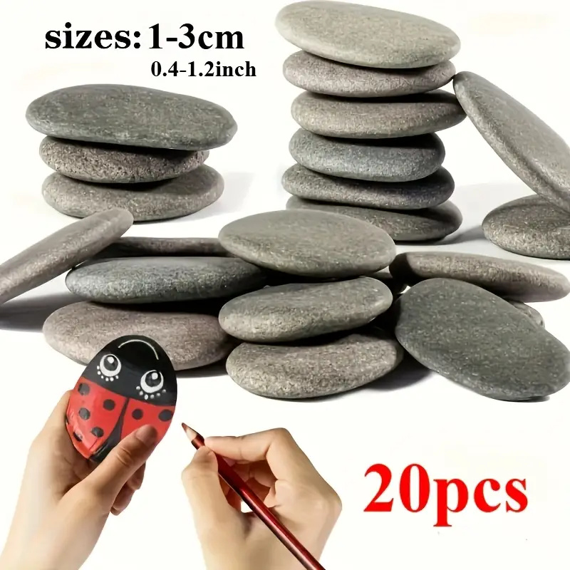 Fish Tank Gravel - 20 Buah Batu Sungai Alami Batu