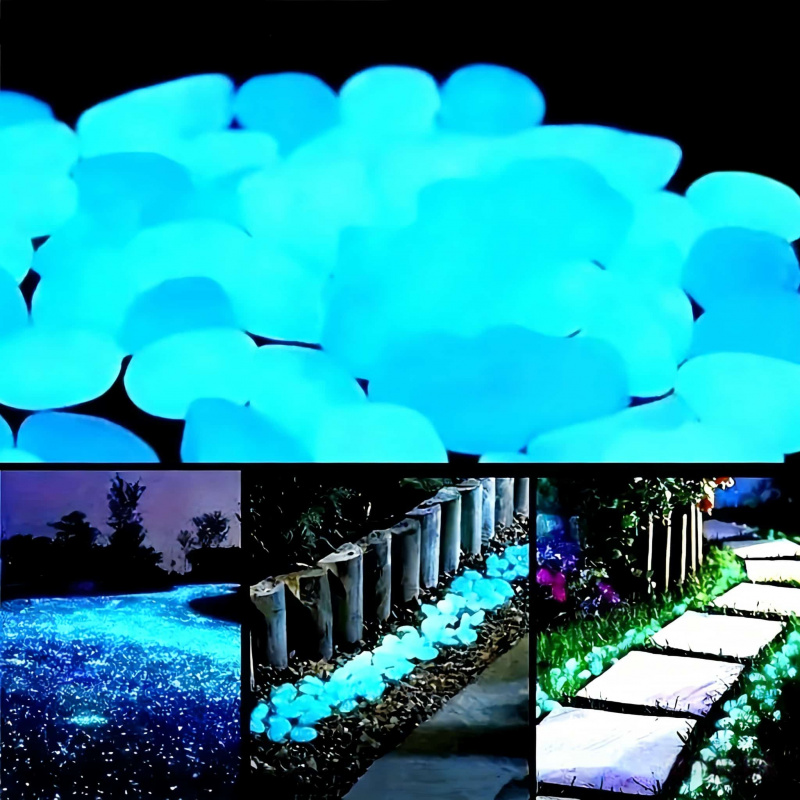 Fish Tank Gravel - Batu LED Bercahaya 100-500 Satu Paket