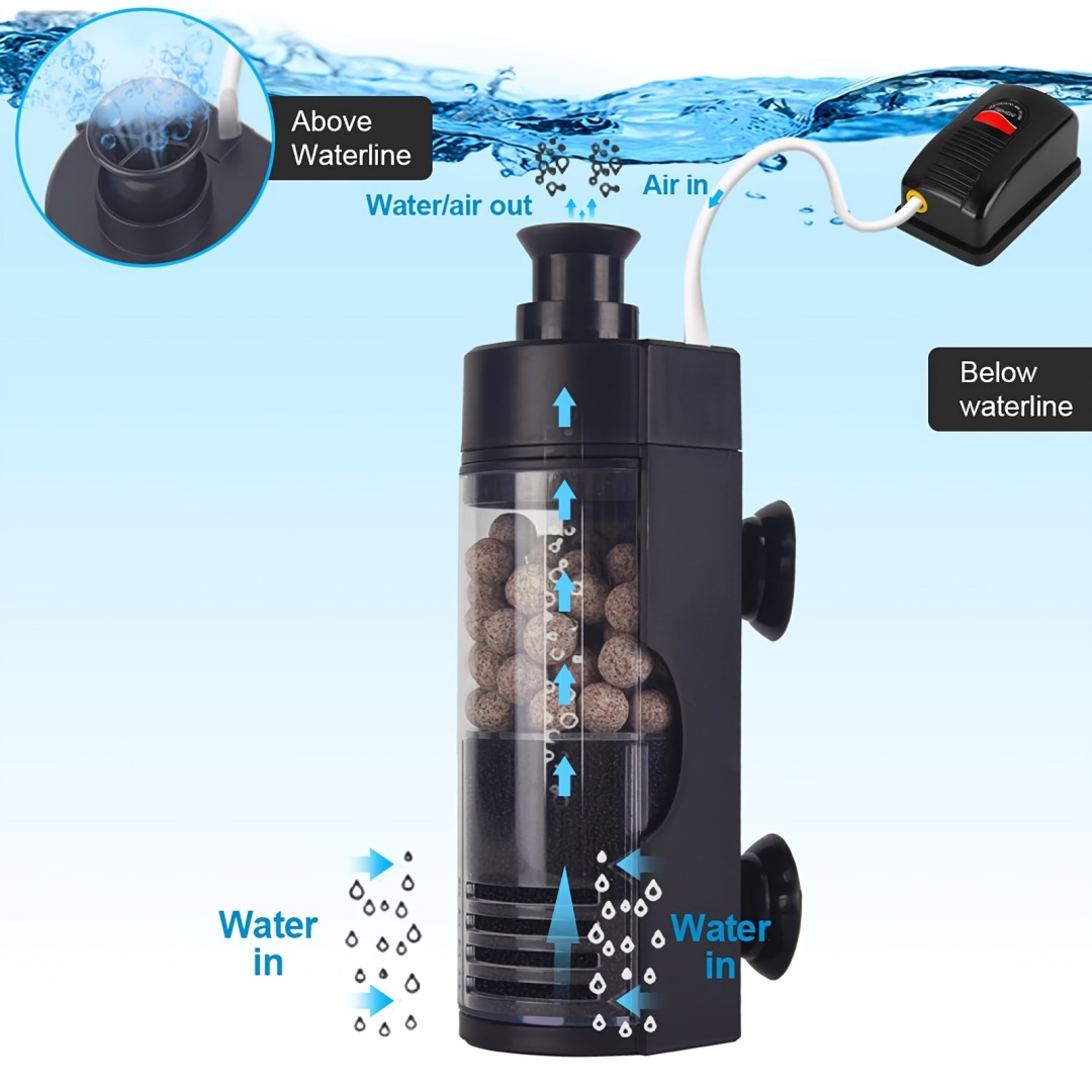 Betta Fish Tank - Filter Bio Spons Dinding Ringkas -