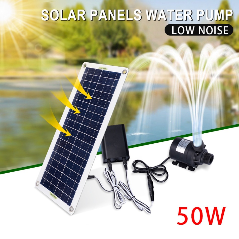 Aquarium Pump - Set Pompa Air Tenaga Surya 50W