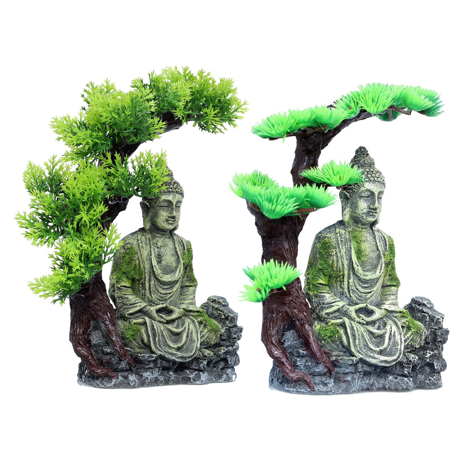 Aquarium Fish Tank - Dekorasi Akuarium berupa Patung Buddha, Tempat