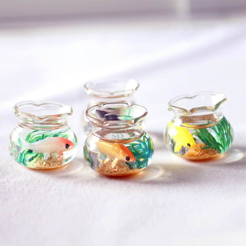 Fish Aquarium Home - Ornamen Rumah, Rumah Boneka, Mainan Dekoratif,