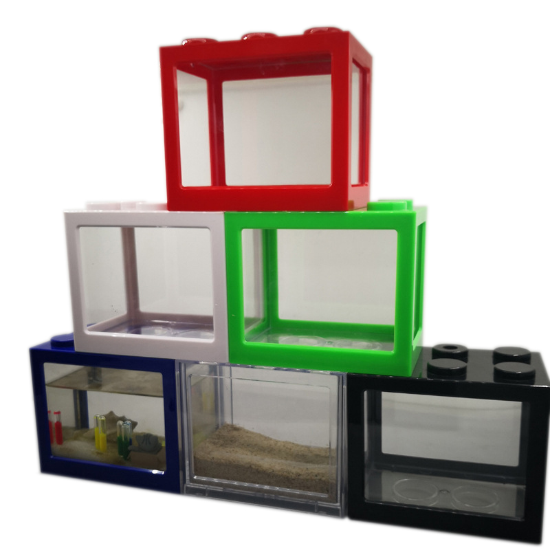 Akuarium Mini 7 Warna untuk Ik - Betta Fish Tank ulasan dan harga